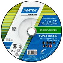 Disco De Desbaste Super Não Ferrosos 180x6,4x22,23mm Norton BDA650 66252841277 Disco De Desbaste Super Não Ferrosos 180x6,4x22,23mm Norton BDA650 66252841277