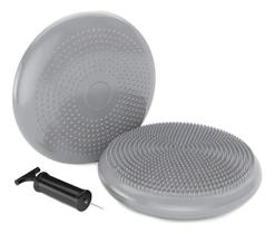 Disco De Equilíbrio Balance Almofada Inflável Pilates 33cm Cinza