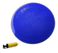 Disco De Equilíbrio Fisioterapia Pilates Inflável Azul + Bomba