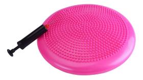 Disco De Equilíbrio Fisioterapia Pilates Inflável Rosa + Bomba