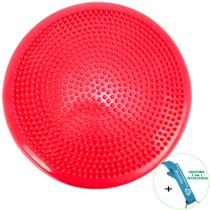 Disco de Equilíbrio Para Exercícios Inflável 33 cm Vermelho + Chaveiro CBRN16044 - COMMERCE BRASIL