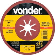 Disco de Fibra Para Desbaste 7", Grão 40, Vonder OstenVonder Disco de Fibra Para Desbaste 7", Grão 40, Vonder OstenVonder