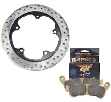 Disco de Freio Dianteiro Cb 300f Twister 2023-2024 + Pastilhas Diafrag Pro Tech Racing (Metálica)