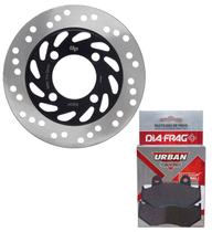 Disco de Freio Dianteiro Elite 125 + Pastilhas Diafrag Disco de Freio Dianteiro Elite 125 + Pastilhas Diafrag