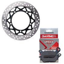 Disco de Freio Dianteiro Factor 150 / Fazer 150 + Pastilhas Diafrag