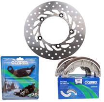 Disco de Freio Dianteiro Fazer 150 Factor 150 2013 A 2015 + Pastilhas e Lonas Cobreq
