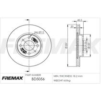 Disco de freio Dianteiro Fiat Siena 1997 a 2021 FREMAX