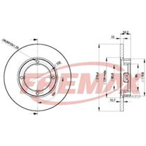 Disco de freio Dianteiro Hafei Towner Junior 2010 a 2021