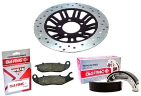 Disco de Freio Dianteiro Honda Cg 160 Titan Esd 2016 2017 2018 2019 2020 2021 2022 + Pastilhas e Lona