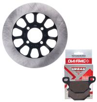 Disco de Freio Dianteiro Intruder 125 2002-2016 + Pastilhas Diafrag
