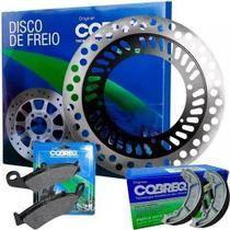 Disco de freio honda crf 230 dianteiro pastilha + lona cobreq