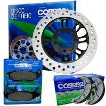 Disco de freio honda titan 150 fan 150 cg 2009 em diante + pastilha de freio + patim lona cobreq Disco de freio honda titan 150 fan 150 cg 2009 em diante + pastilha de freio + patim lona cobreq