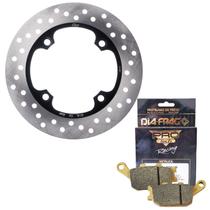 Disco de Freio Traseiro Cb 600f Hornet Abs 2008-2014 / Cb 300r Abs 2009-2015 + Pastilhas Metálicas Diafrag