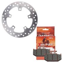 Disco de Freio Traseiro Fazer 250 2005 A 2015 + Pastilhas Diafrag Cerâmica