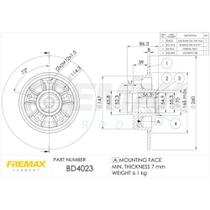 Disco de freio Traseiro Renault Fluence 2011 a 2015 FREMAX Disco de freio Traseiro Renault Fluence 2011 a 2015 FREMAX