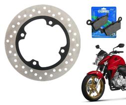 Disco De Freio Traseiro Scud +Pastilha Cobreq Cb 300 Sem Abs