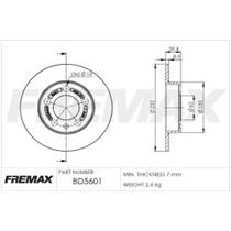 Disco de freio Traseiro Volkswagen Bora 2000 a 2010 FREMAX