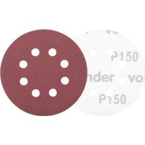 Disco de Lixa 125mm Grão 150 para Madeira com 8 Furos Sistema Fixa Fácil Vonder Disco de Lixa 125mm Grão 150 para Madeira com 8 Furos Sistema Fixa Fácil Vonder