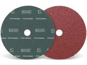 Disco de Lixa 177,8 x 22,2mm (7" x 7/8") Grão 100 - Rocast Disco de Lixa 177,8 x 22,2mm (7" x 7/8") Grão 100 - Rocast
