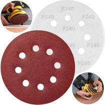 Disco De Lixa Aderente Com Furo 125Mm Grão 240 Kit 100 Un Disco De Lixa Aderente Com Furo 125Mm Grão 240 Kit 100 Un