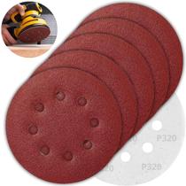 Disco De Lixa Aderente Com Furo 125Mm Grão 320 Kit 05 Un