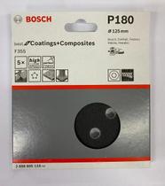 Disco de Lixa Auto Colante G180 125mm C/5 Bosch Roto-orbital