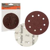 Disco de lixa base auto-aderente 125mm 8 furos grao 40 - pacote com 10 - bestfer Disco de lixa base auto-aderente 125mm 8 furos grao 40 - pacote com 10 - bestfer