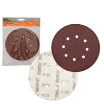Disco de lixa base auto-aderente 180mm 8 furos grao 120 - pacote com 10 - bestfer