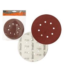 Disco de lixa base auto-aderente 180mm 8 furos grao 180 - pacote com 10 - bestfer