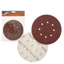 Disco de lixa base auto-aderente 180mm 8 furos grao 60 - pacote com 10 - bestfer