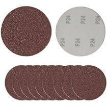 Disco de Lixa Base tiras autocolantes Pluma 4,5-115 mm Grão 24 kit 10pçs - BESTFER