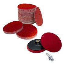 Disco De Lixa C/ Velcr 125mm 5'' Pol 50 Unidades + Suporte