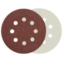 Disco de lixa com pluma 125 mm 8 furos grão 180 com 10 peças - 08.006