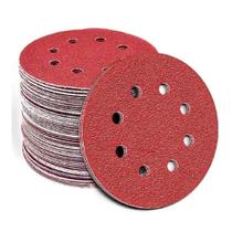 Disco de Lixa com tiras autocolantes 125mm com Furo Grão 60 Kit 50 Peças para Lixamento Fertak Tools Disco de Lixa com tiras autocolantes 125mm com Furo Grão 60 Kit 50 Peças para Lixamento Fertak Tools