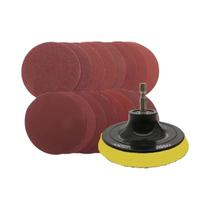 Disco De Lixa De 100mm 60-240 Grit Com Sistema De Fixação Hook And Loop, Roda De Polimento, 10 Peças