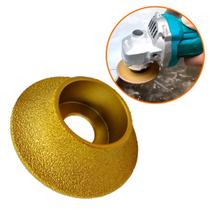 Disco de Lixa Diamantado 75 mm Perfil de Borda Curva 20 mm Encaixe 20 mm pra Esmerilhadeira