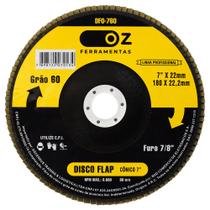 Disco De Lixa Flap 180mm Grão 60 7'' - Oz