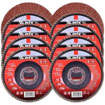 Disco de Lixa Flap 4.1/2 POL Grana 100 Kit Com 10 Unidades MTX