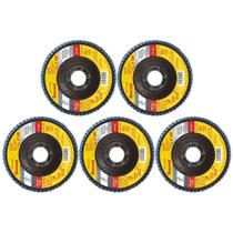 Disco de Lixa Flap 4.1/2 POL Grana 120 Com 5 Unidades STARRETT