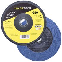 Disco de Lixa Flap 7" Pol Grão 40 P/ Lixadeira 01 UN Reto