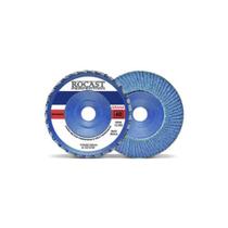 Disco de Lixa Flap Disc Zirconado 115 x 22mm Grão 60 Rocast- Kit com 5 peças