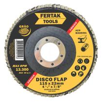 Disco de Lixa Flap Grão 40 Tamanho 115mm - 10 Discos - Fertak tools Disco de Lixa Flap Grão 40 Tamanho 115mm - 10 Discos - Fertak tools
