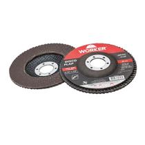 Disco De Lixa Flap Reto 7 pol Grão 60 Worker 5 unidades