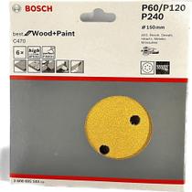 Disco De Lixa GR60/120/240 150MM C/ 06 Unid Bosch 2608605102