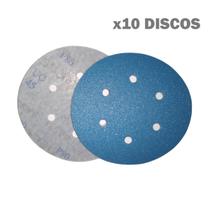 Disco de Lixa Hookit 6 Furos Grão 40 a 600 Caixa C/ 10