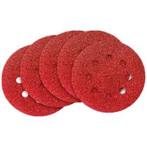 Disco de Lixa Perfurado 125mm Grão 40 com 5 Unidades