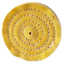 Disco de Polimento Costurado Algodão Amarelo 6" - Poli-max