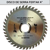 Disco de Serra 4" Fertak Tools 40 Dentes Para Cortar Madeira, Compensado, Tábuas Disco De Corte Serra Cirular Para Serra Mármore Makita