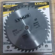 Disco de serra aluminio 255MM X 30C com 40 dentes LSAL-255-40D Lynus Disco de serra aluminio 255MM X 30C com 40 dentes LSAL-255-40D Lynus