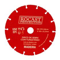 Disco de Serra C/ Tungstênio P/ Madeira 180x22,2mm (245,0002) - Rocast Disco de Serra C/ Tungstênio P/ Madeira 180x22,2mm (245,0002) - Rocast